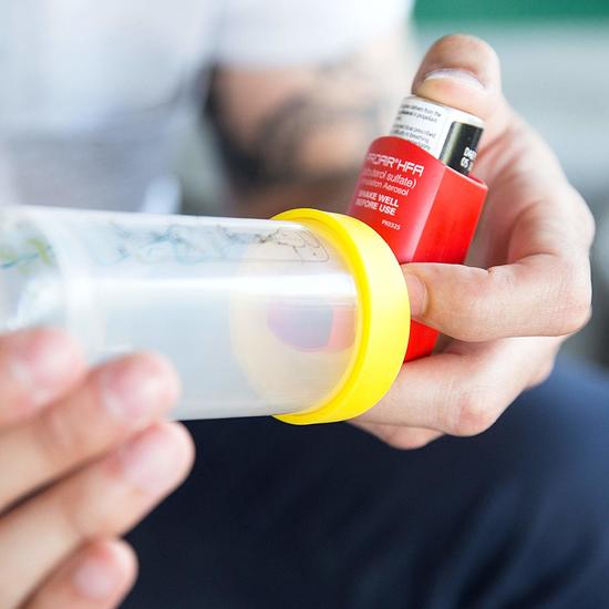   Analog Heaven Medical Cat Inhaler in use
