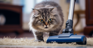 Cats scared of vacuum