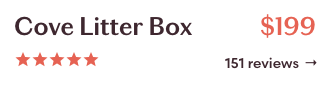 Tuft + Paw Cove Litter Box price o the website