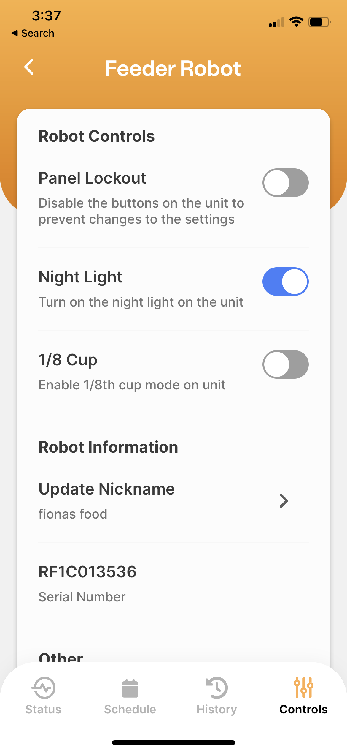 Extra features of Feeder Robot