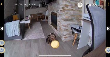 Interactive elements on cat camera via app