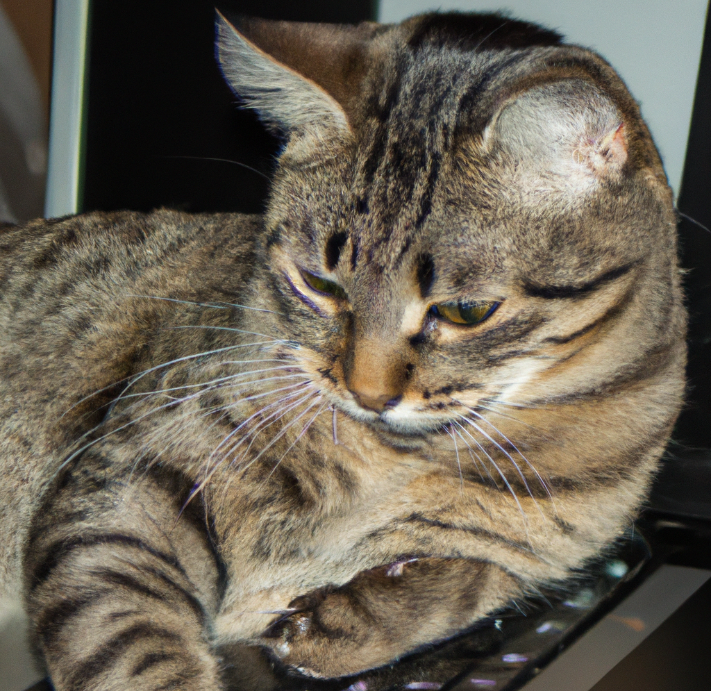 Cat is lying on a keyboard