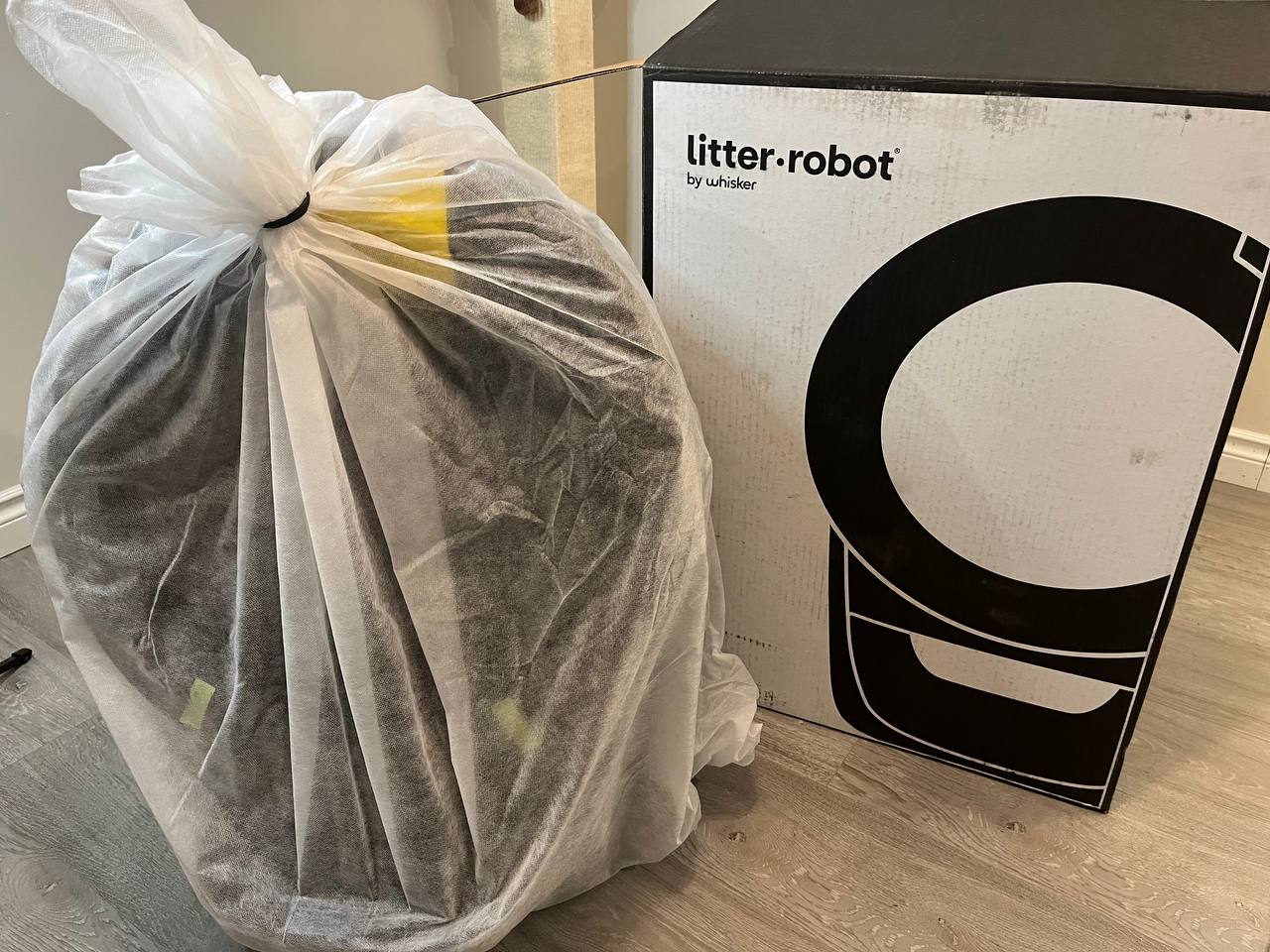 Took out litter box 4 from the box