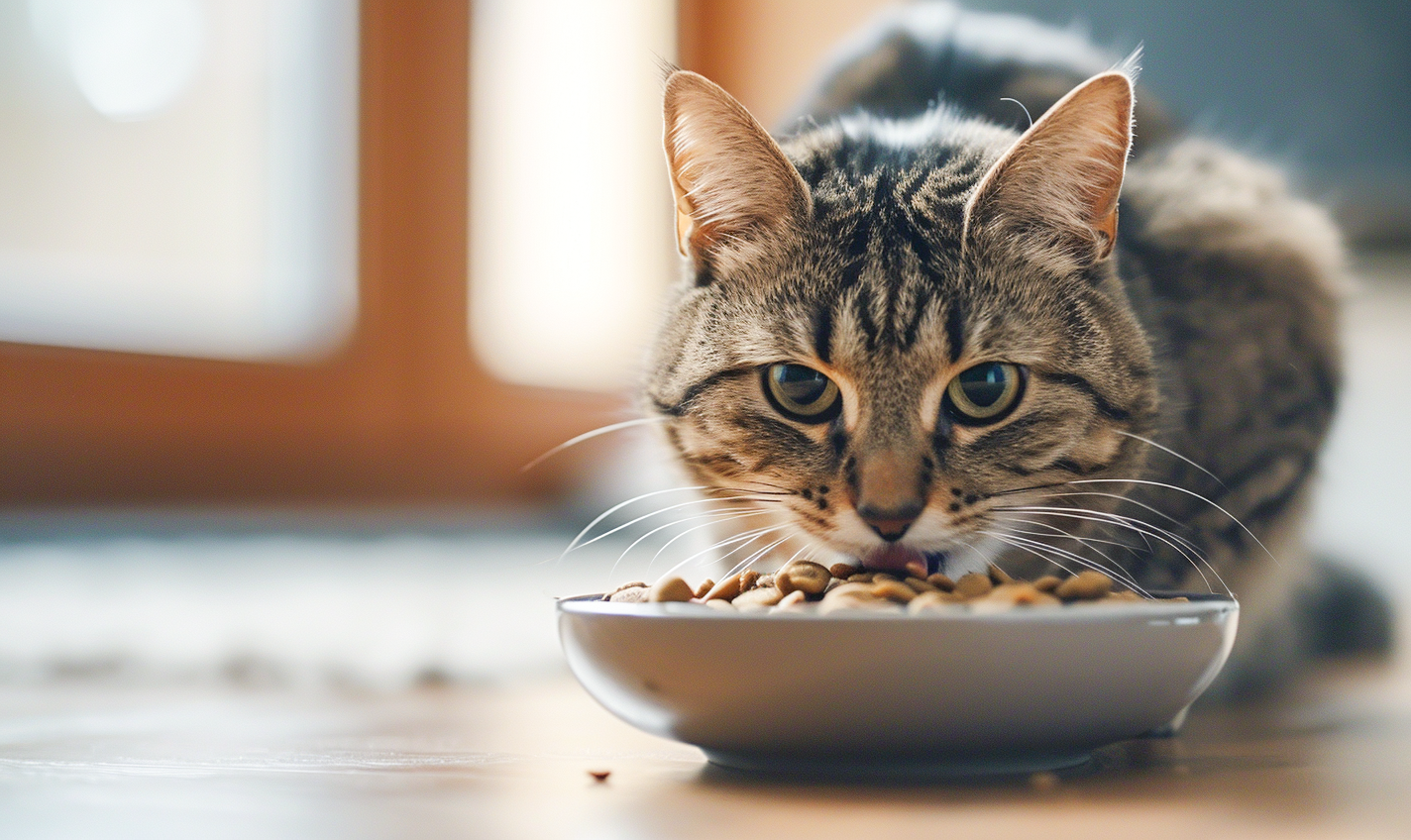 Cat that is eating too fast and getting sick