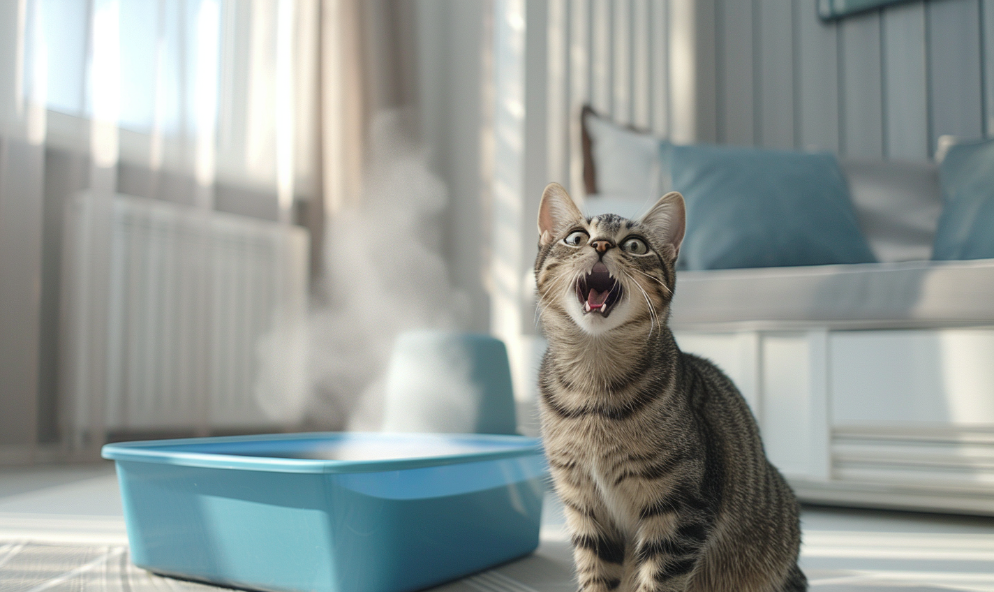 Cat Litter Box for Odor Control Upset Cat